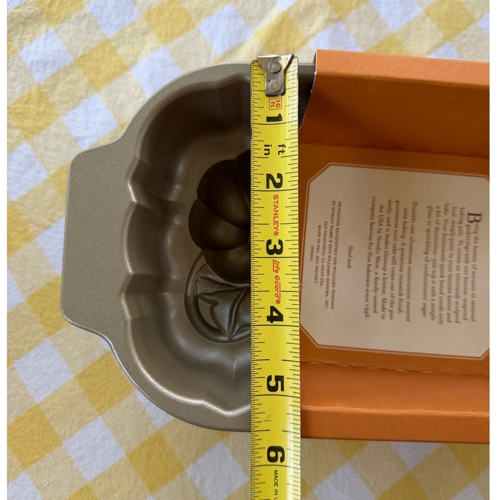 Williams Sonoma Pumpkin Loaf Pan Nordic Ware Gold Fall - Picture 7 of 7